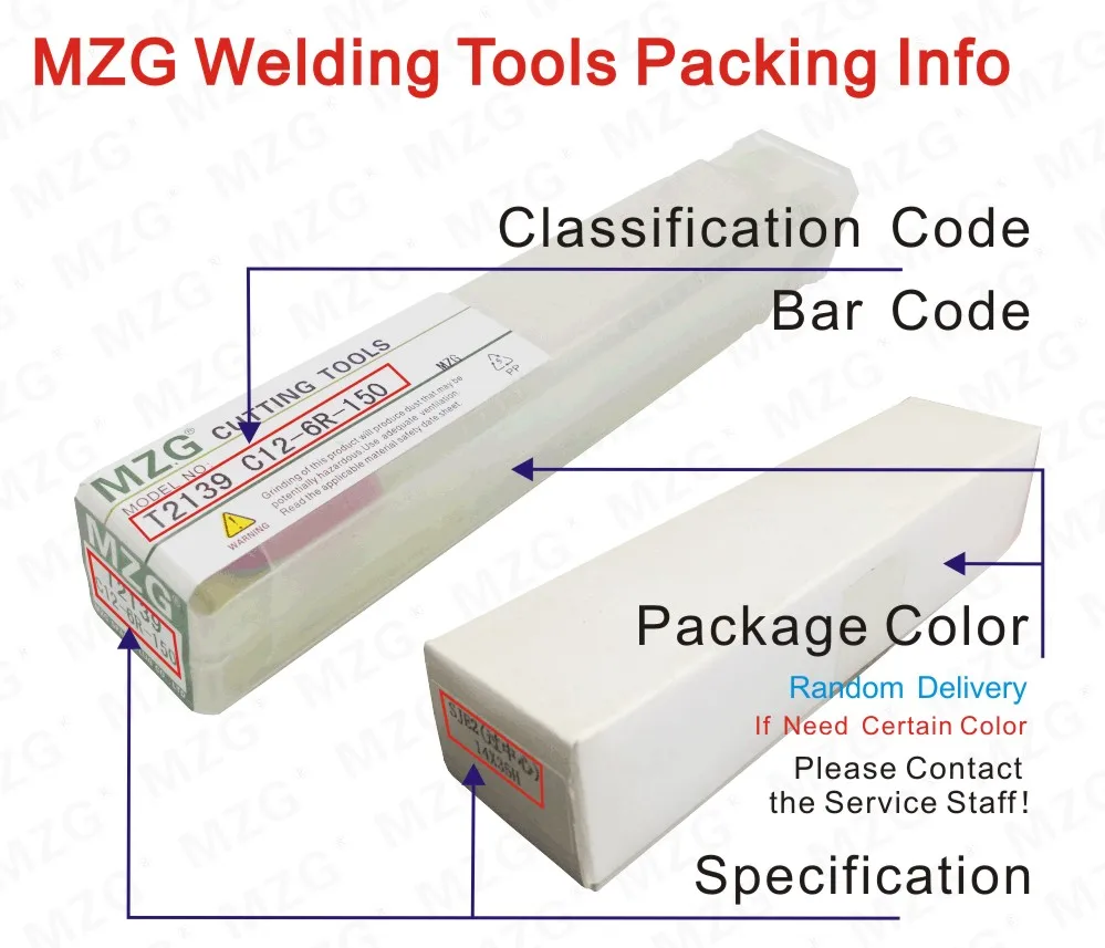 MZG Welding Tools Packing Info