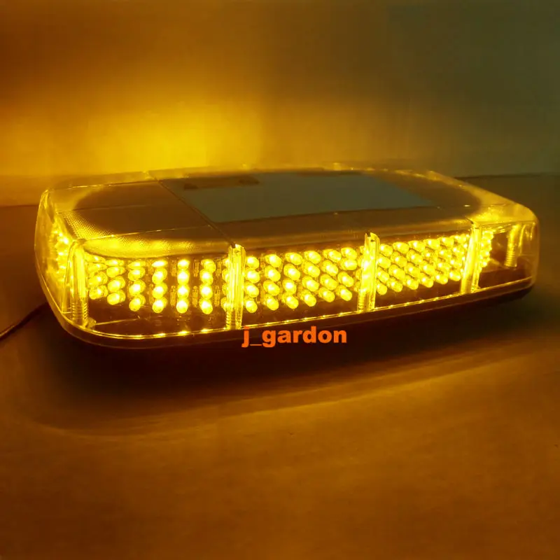 Mini Amber LED Lightbar 28cm 240 LEDs Emergency Flashing Strobe Light