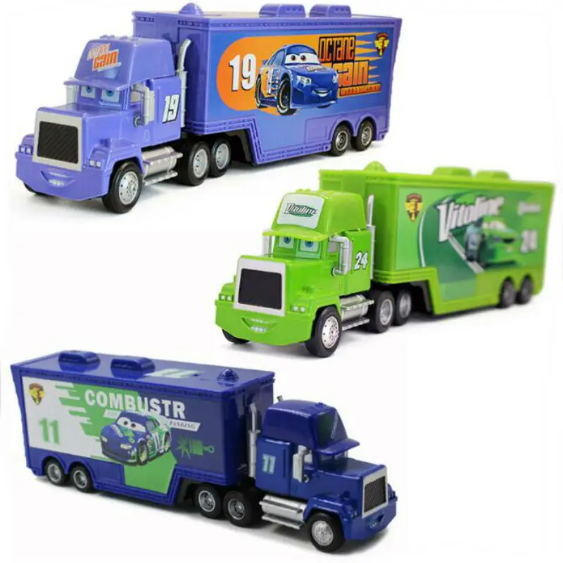 

Disney Pixar Cars 2 3 No.95 Blue Lightning Truck McQueen Jackson Storm Mack Uncle 1:55 Diecast Model Car 19 11 24 Toy Kids Gift