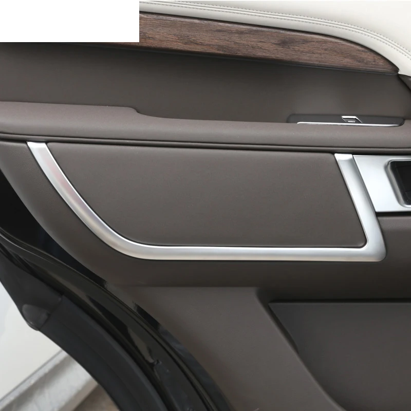 

For Land Rover Discovery 5 2017 Car-styling ABS Matte Chrome Interior Door Decoration Strips Accessories 4pcs/set