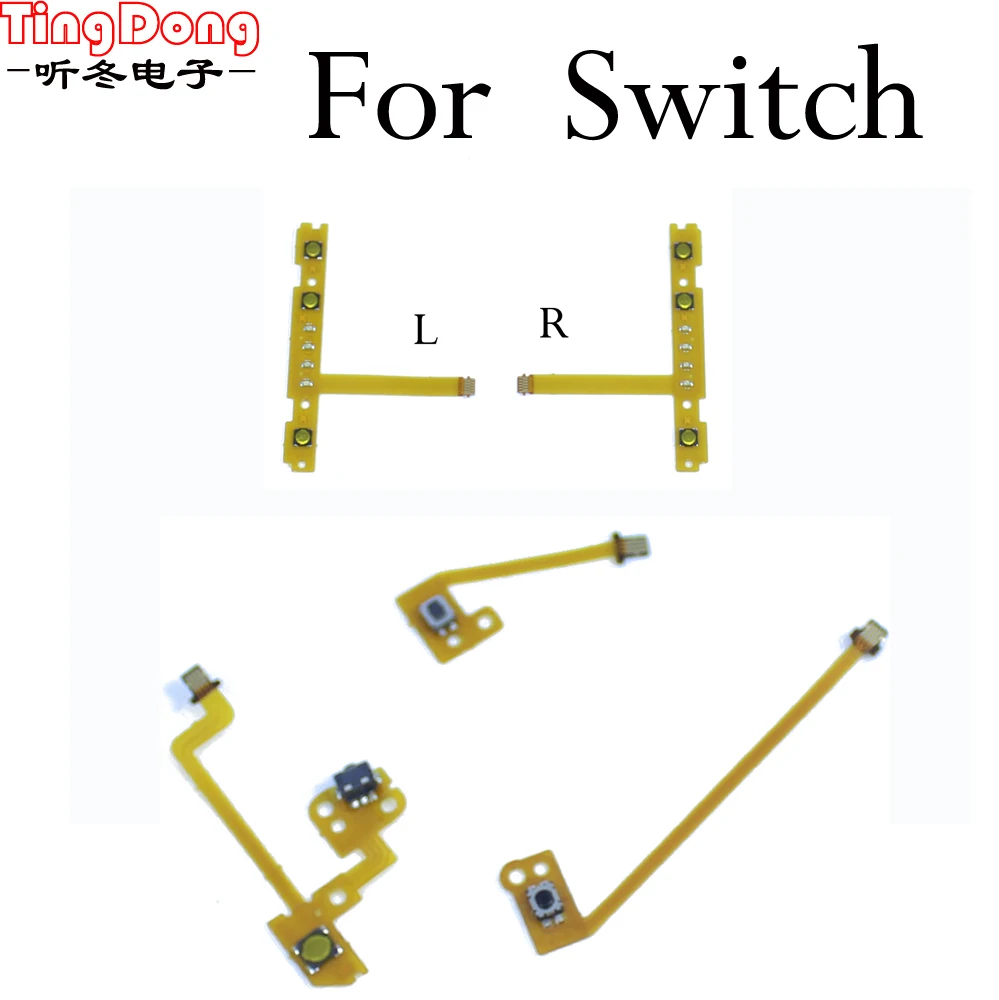 

TingDong Replacement For Nintendo Switch Joy-Con ZR ZL L SL SR Button Key Ribbon Flex Cable On Off Volume Button Connector