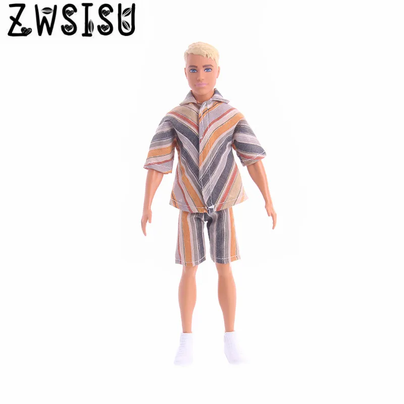 Новая пижама из 7 предметов, одежда, подходит для мужской куклы Кен, одежда для сна, подарит детям лучшие игрушки аксессуары