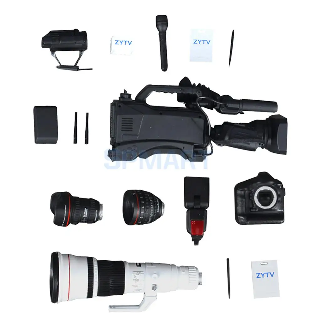 

1/6th Scale Accessories Digital Video DV Camera Microphone Photographers' Set for 12'' Action Figure Model Toys