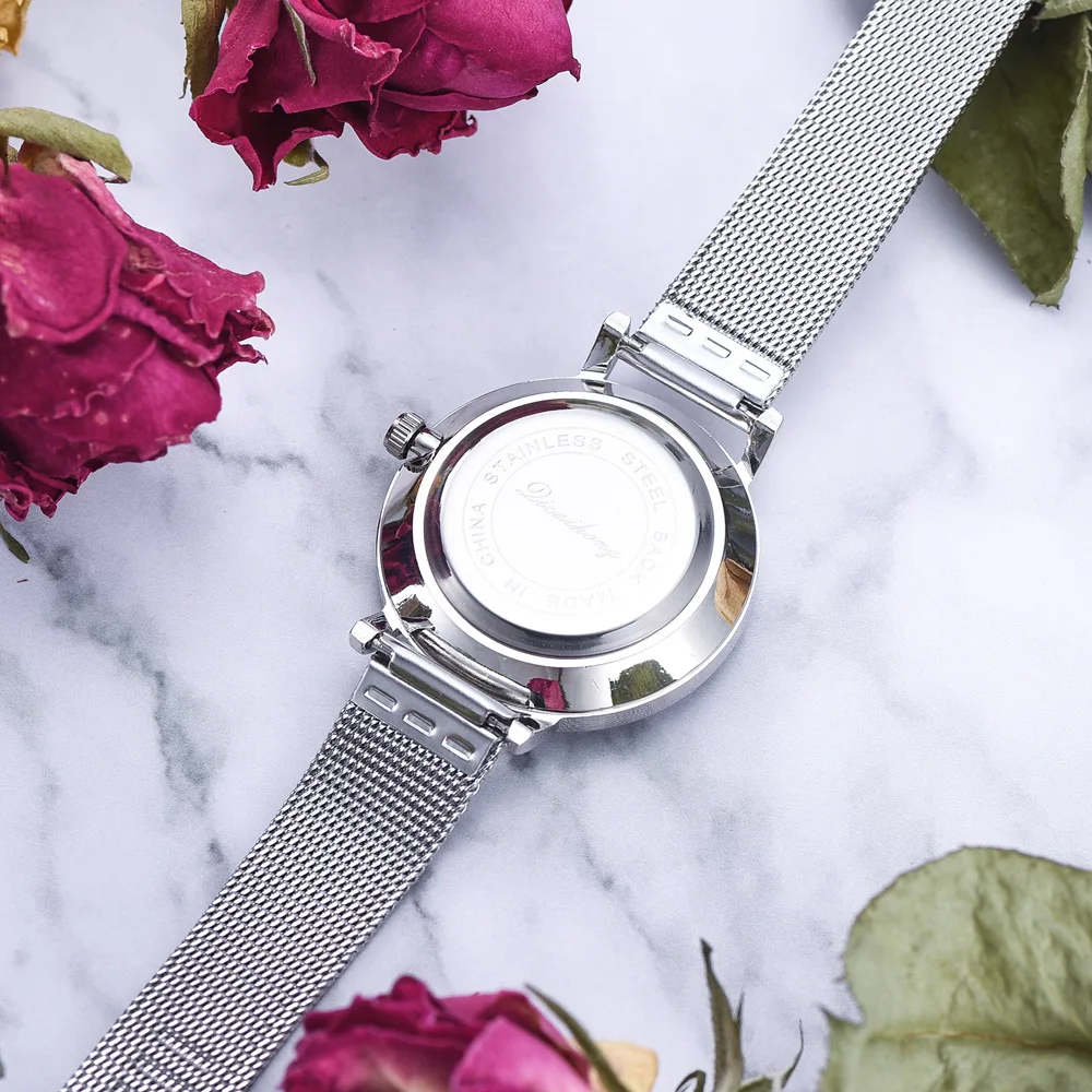 Лидирующий бренд для женщин часы модные элегантные женские роскошные серебряные цветы часы с циферблатом, наручные часы для женское Повседневное платье кварцевые часы