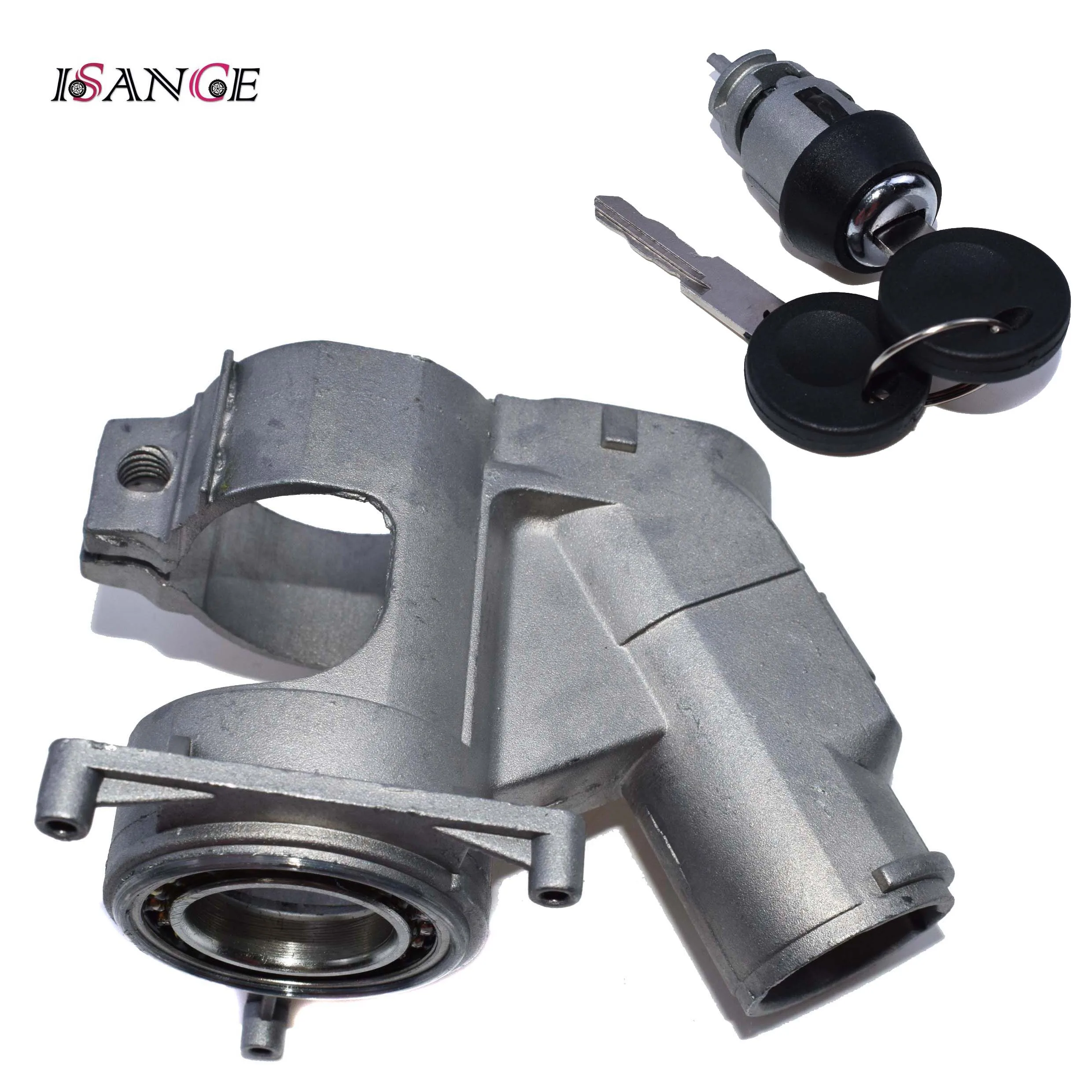 

ISANCE Ignition Lock Barrel & 2 Keys For VW Audi Golf Vento Scirocco Jetta Polo Beetle Rabbit 251905855B 1H0905855A 321905851D