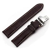 Genuine-Calf-Leather-Watchband-Butterfly-Buckle-Watchband-18mm-20mm-22mm-Black-Brown