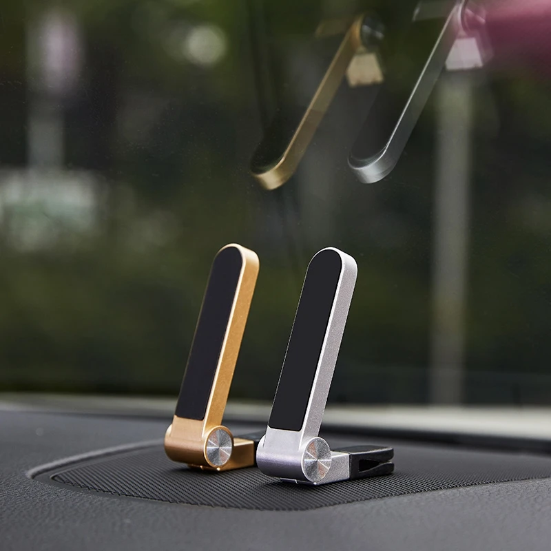 

Aluminium Alloy Car Dashboard Phone Holder Strong Magnetic Car Phone Holder Magnet 360 Rotatable Car Air Vent Holder for Apple