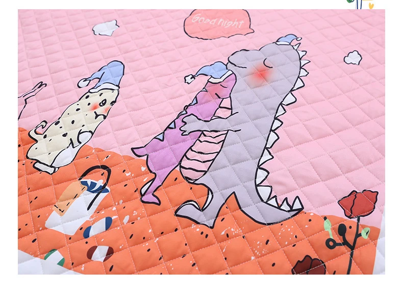 Детские Мультяшные игровые коврики, замшевый коврик с динозавром для гостиной, детской спальни, одеяло из экологичных материалов