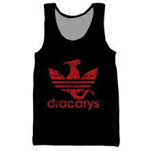 Dracarys Спорт Игра престолов 3D печатных майка для мужчин Мода прохладное лето на бретелях work out мужчин женские топы