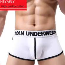 Высококачественное хлопковое мужское однотонное Спортивное нижнее белье из дышащего и удобного материала четыре четверти шорты брюки с низкой талией трусы