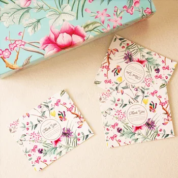 

50pcs / set thank you greeting card / mini message stationery card / decorative gift postal card