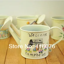 4 шт./лот сельских Стиль ручная роспись Металл искусственный цветочный горшок мини Размеры Многофункциональный ведро украшения дома! F1012