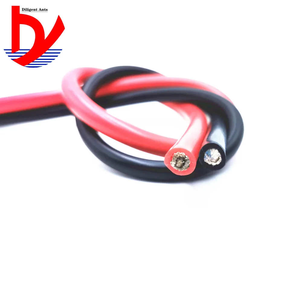 AWG Silicone Line Ultra Flexiable Test Line Cable 1AWG-60-200 Degree High Temperature High Voltage 1AWG Wire Power Cord