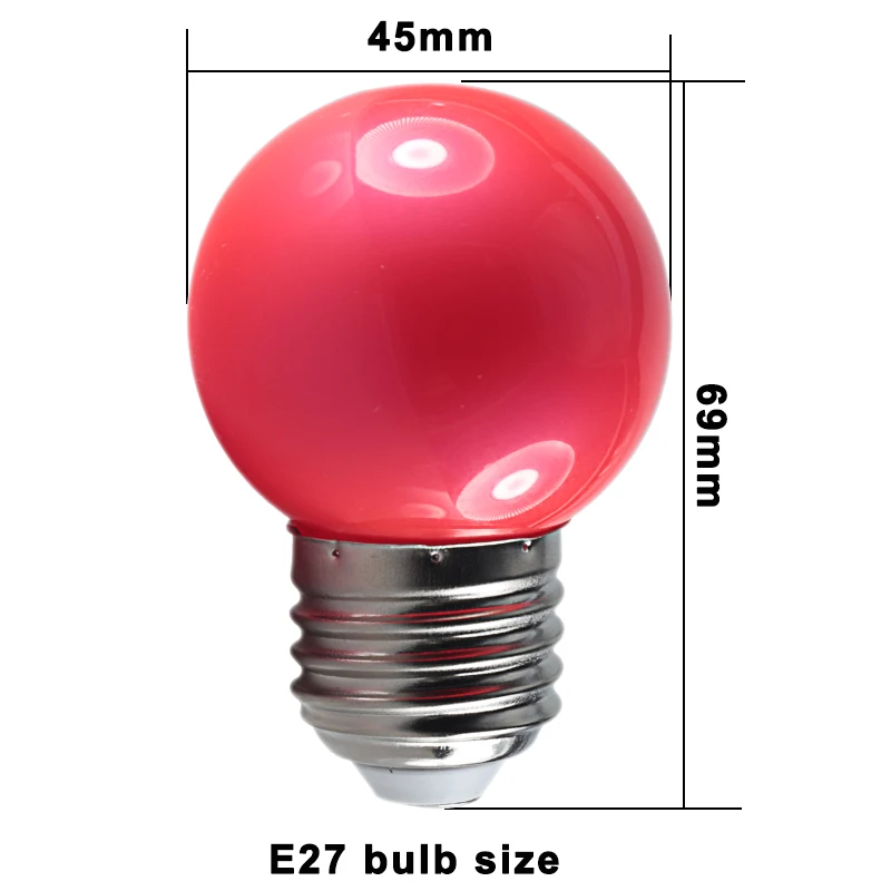 2X bombillas светодиодный светильник E27 B22 Dc 12 вольт 110 В 220 В 0,5 Вт G45 лампы белый красный синий зеленый желтый декоративный ночной Светильник s