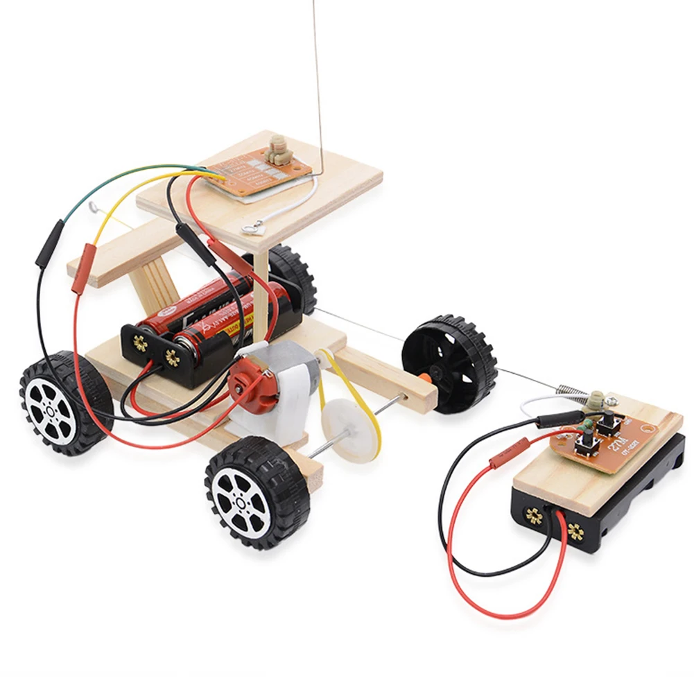 

Wireless Racing Model Kit Gear Action Science Experiments Physical Remote Control Kids Children Assembled Motor Principle Wooden