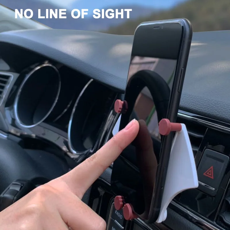 

Car Air Vent Phone Holder Mount Clip Bat Safe Grip for iPhone X/Xmax Samsung LCC77