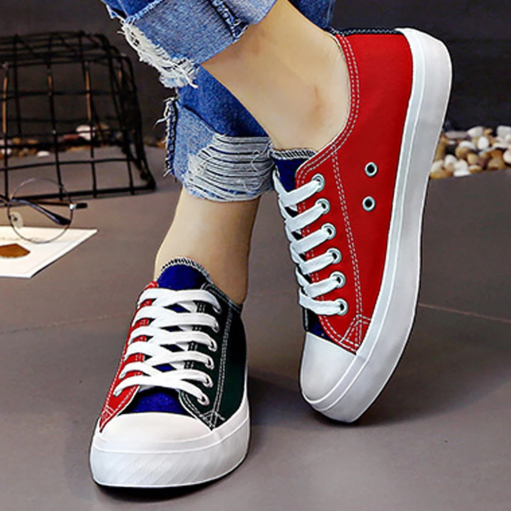 Platform sneakers Casual Canvas shoes women 2018 shallow white sneakers