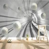 Custom Photo Wallpaper Modern Abstract Tunnel Space Sphere 3D Background Wall Mural Living Room Bedroom Home Decor Wall Papers ► Photo 3/6