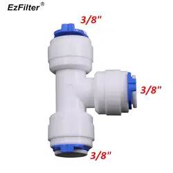 Равных Тип тройник 3/8 "Диаметр шланга быстрые соединительные фитинги RO воды Системы набор аксессуаров 10 шт Бесплатная доставка