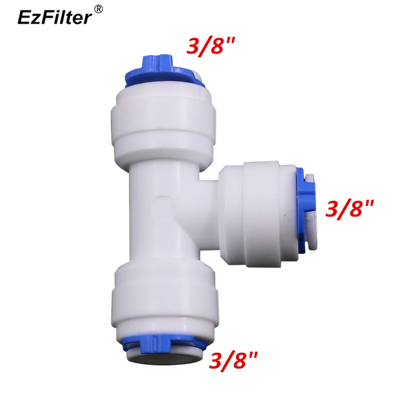 

Equal 3/8" OD Tube type T Quick Connector Fittings RO Water System Accessories