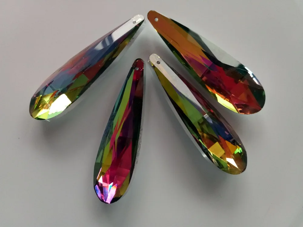 20 штук кристалл водослива кулон 76 мм TEARDROP PRISM Suncatcher, люстра С кристалалми и стразами подвесками