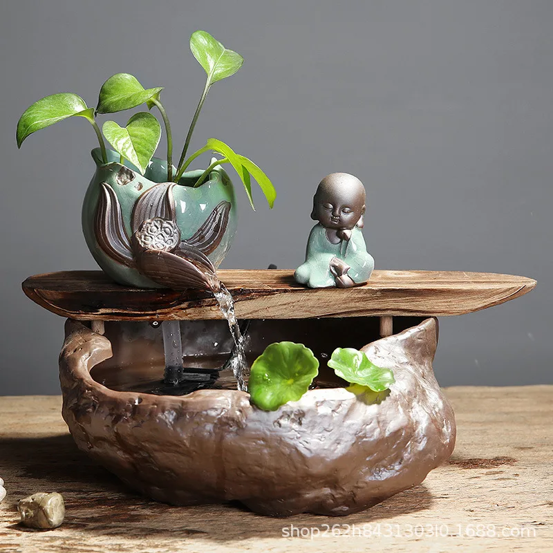 

2019 Real Shipping Pipeline Fountain Humidifier To Attract Money Fengshui Living Room Office Home Crafts Opening Gift