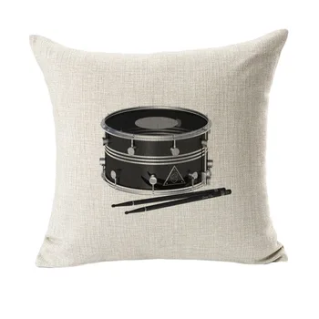 

Pleasure the Drum Throw Pillow Cover Decorative Massager Vintage Pillows Linen Zip DIY Home Decor Gift 18''X18''