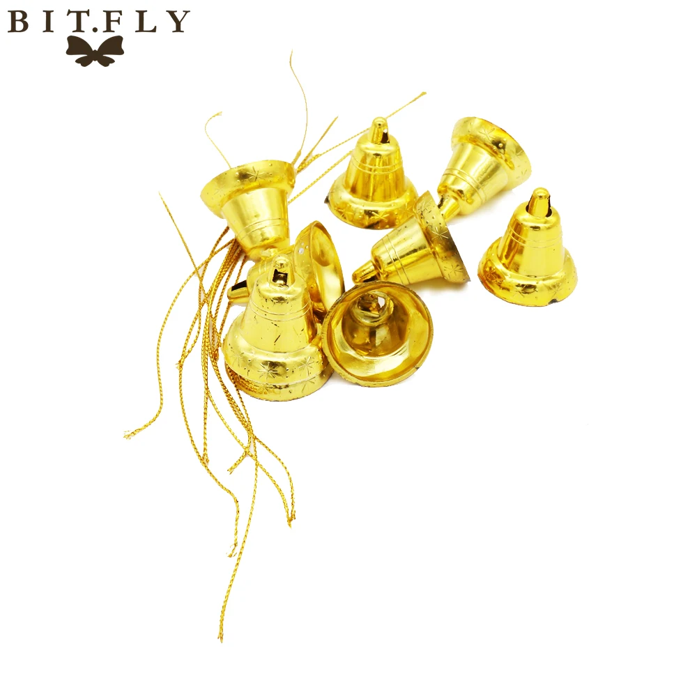 BITFLY 9 шт. DIY рождественская елка, Украшение Аксессуары Золотые Серебряные Колокольчики jingle кулон вечерние украшения для фестиваля