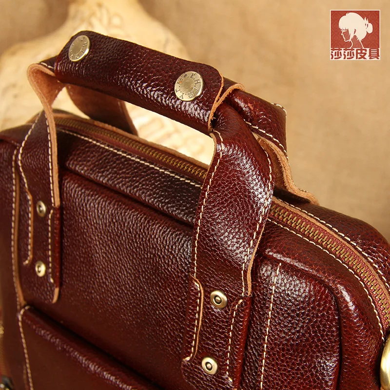 Première Messenger Sacs Bandoulière 2019 poche Femmes D'affaires Multi Femelle Main Sac Vachette À Couche Brown Vertical Nouveau Mallette xapx8Z