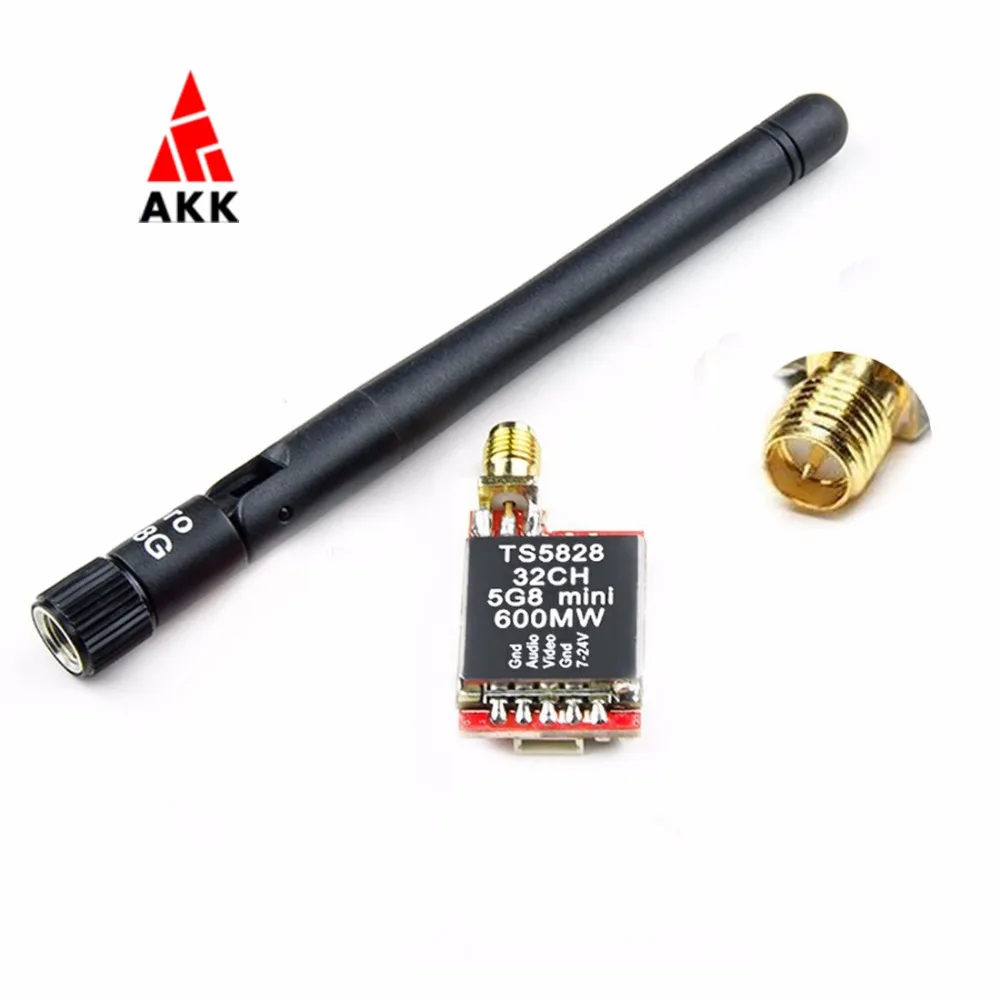 AKK TS5828 5,8G 600MW 32Ch FPV аудио видео передатчик RP-SMA Женский Для Мини FPV квадрокоптера