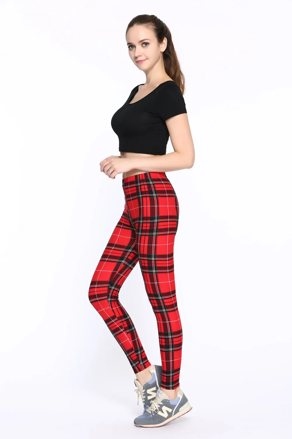 tights for women New 2022 Women Pants Trousers For Ladies New Style Black and White Plaid Leggings Houndstooth Casual Leggings nike leggings