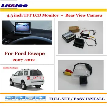 

Liislee For Ford Escape 2007~2012 Car Reverse Backup Rear Camera + 4.3" TFT LCD Monitor = 2 in 1 Rearview Parking System