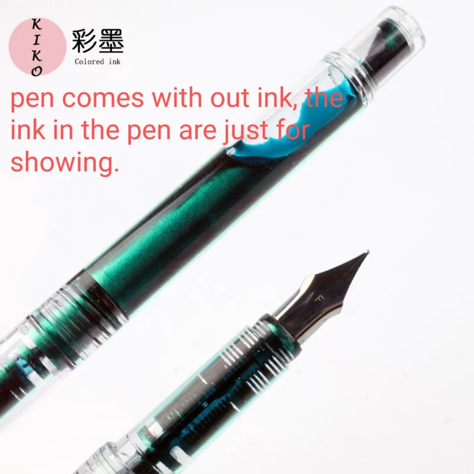 

Clear Transparent Fountain Pen F Nib Pen Could Be Eyedroped No Ink Including