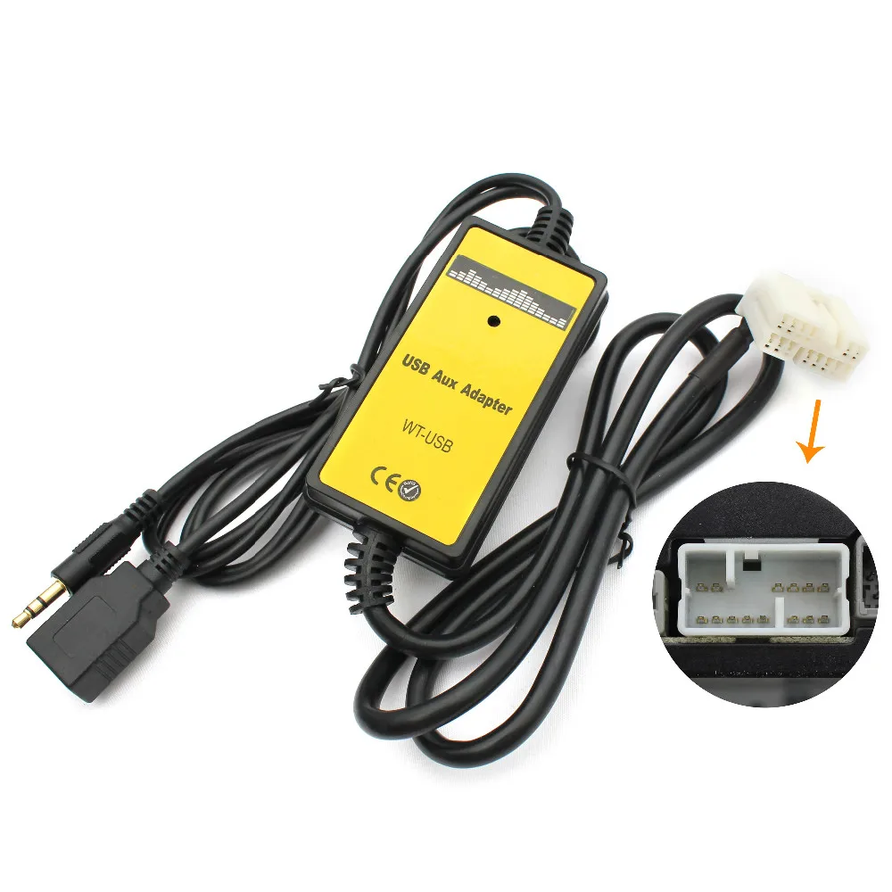 Автомобильный MP3-плеер Радио USB AUX адаптер TF SD цифровой диск коробка кабель вспомогательный cd-чейнджер для Honda Acura S2000 Accord Pilot QX003 - Название цвета: Black Yellow