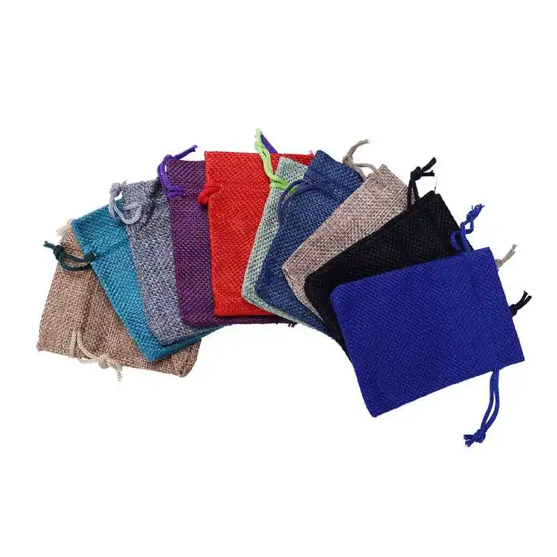 

100Pcs Garden Fabric Jute Drawstring Bag Gift Bag, Pocket, Reusable Home Decor