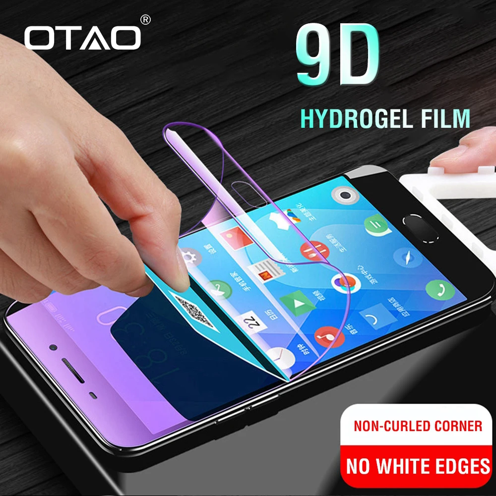 Изогнутая Гидрогелевая пленка OTAO 9D с полным покрытием для Xiaomi 8 6 5 6X SE HD защитная Mi