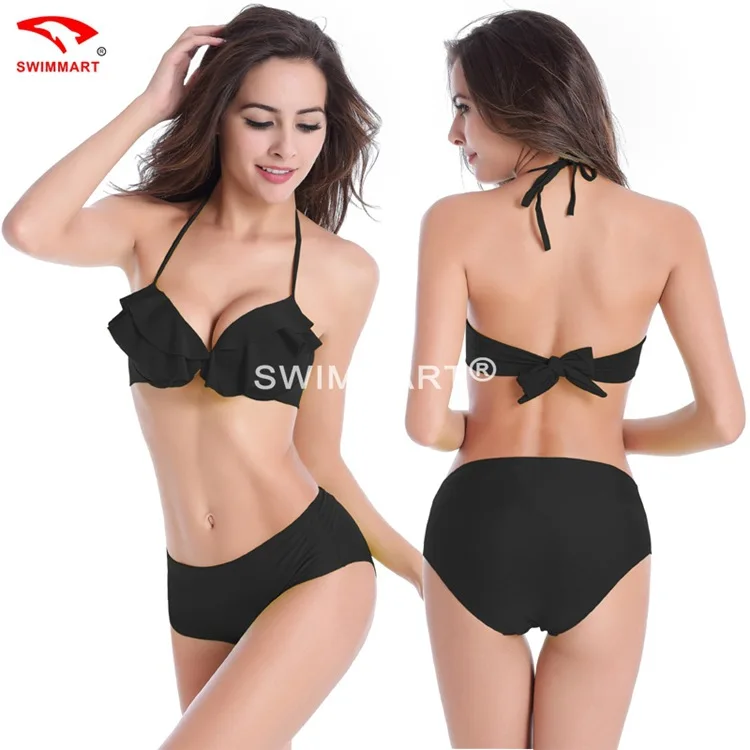 

SWIMMART 2017 Summer Swimwear Lotus leaf side Bikinis Women Sexy Beach Swimsuit Bathing Suit Bikini Set M-XL