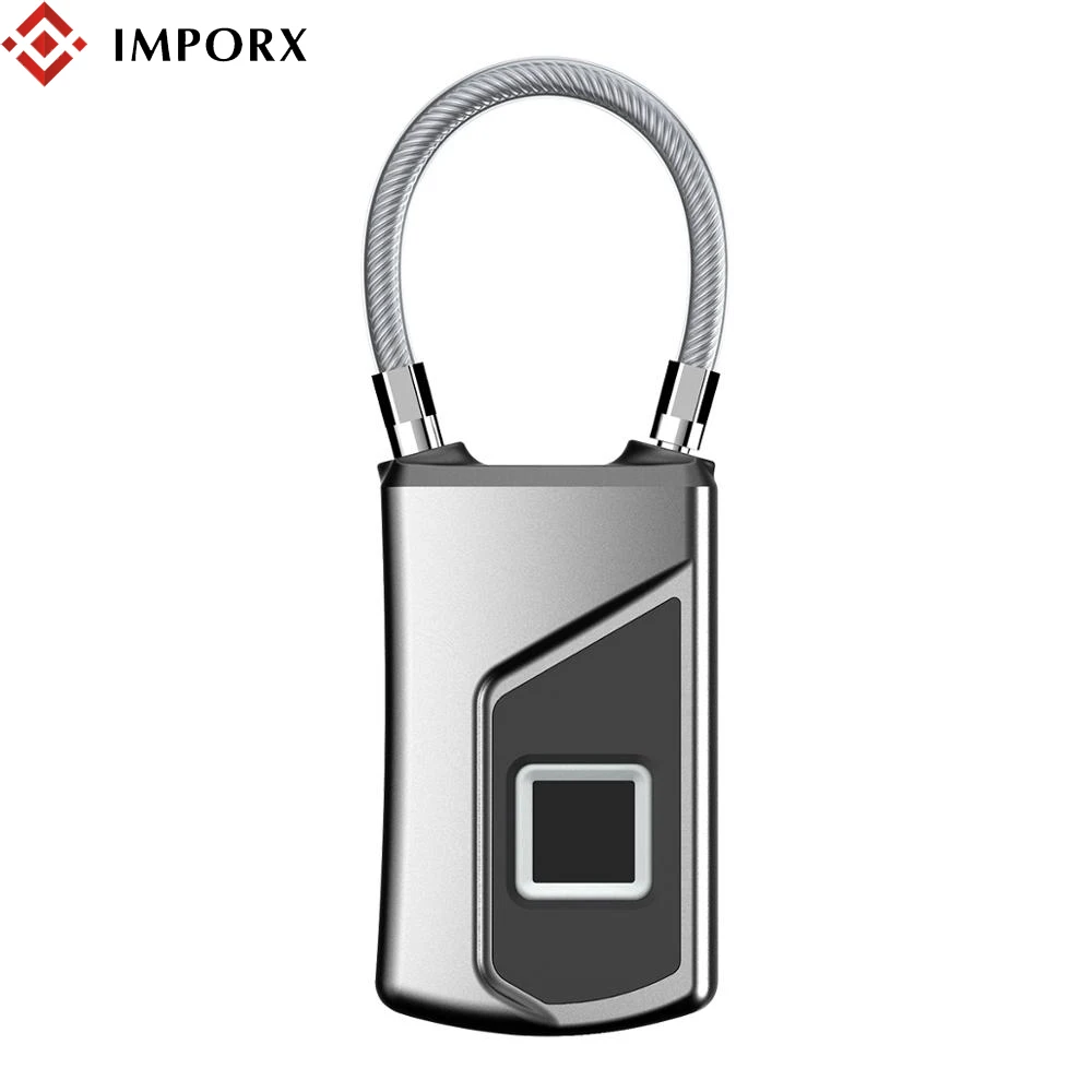 

IMPORX Smart Fingerprint Padlock Electronic Lock Digital USB Charging Rechargeable Waterproof Keyless Door Lock Home Security