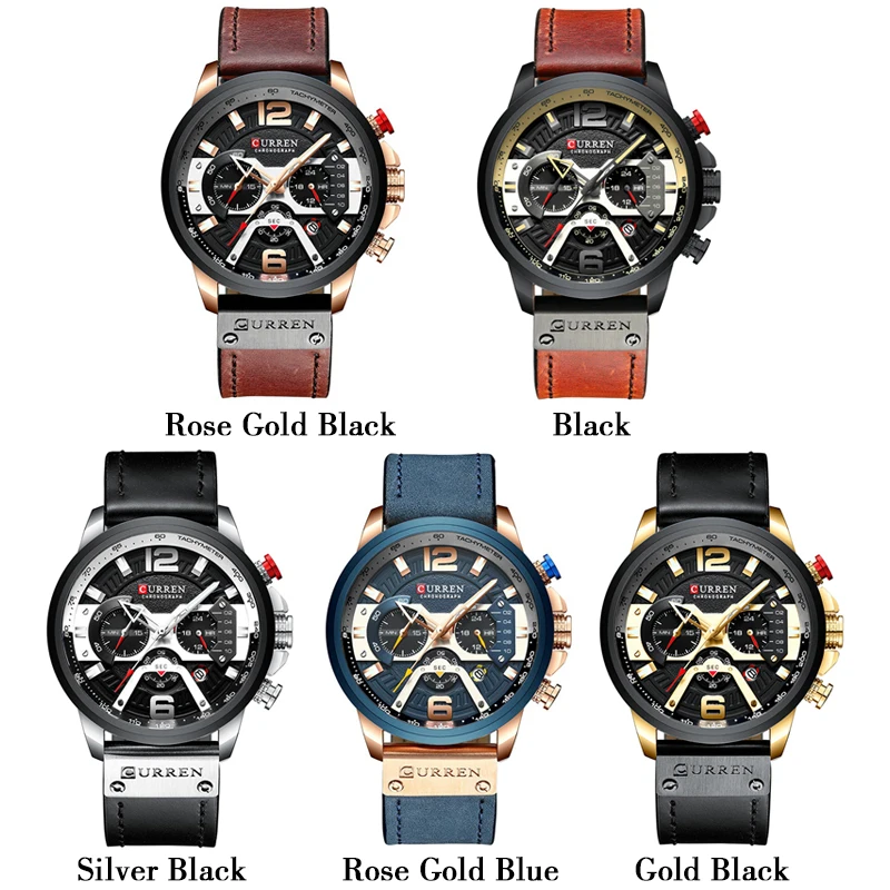 2019 New Curren Watch Men Chronograph Quartz Military Mens Watches Top Brand Luxury Waterproof Watch Reloj Hombre Zegarek Mesk
