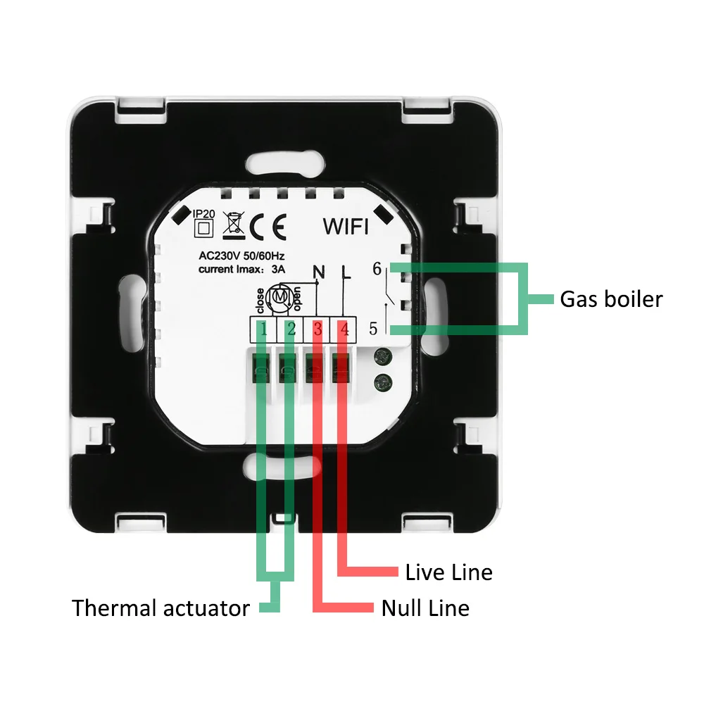 Термостат с Wi-Fi, светодиодный термостат, газовый котел/вода/Электрический Подогрев полов, умный водонагреватель/газовый котел, управление с помощью приложения