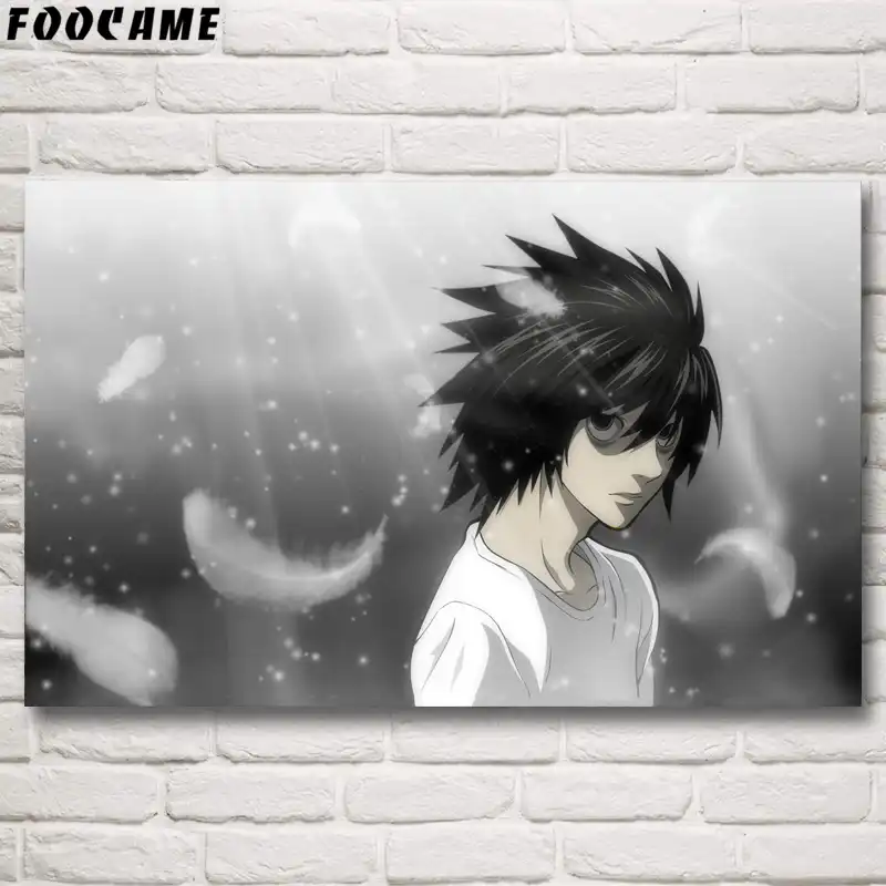 Foocame Death Note Japanese Anime Posters And Prints Silk Foocame Death Note Japanese Anime Posters And Prints Silk