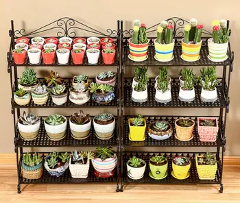 

Tieyi multi-layer floor balcony flower shelf, indoor living room fleshy plant flower shelf balcony decoration