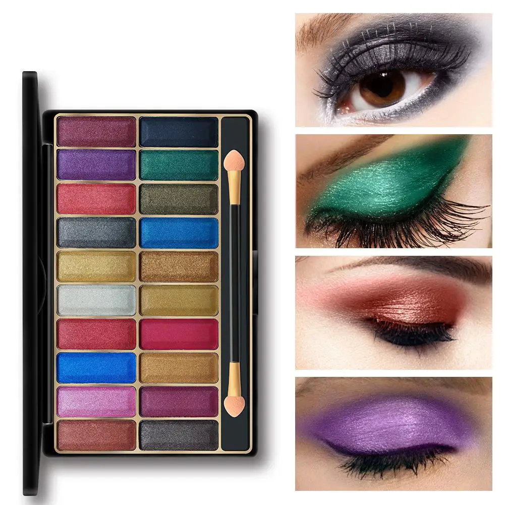 

HOT!!! MISS ROSE Long Lasting Eyeshadow Palette Glitter Eye Makeup Metallic Cosmetics