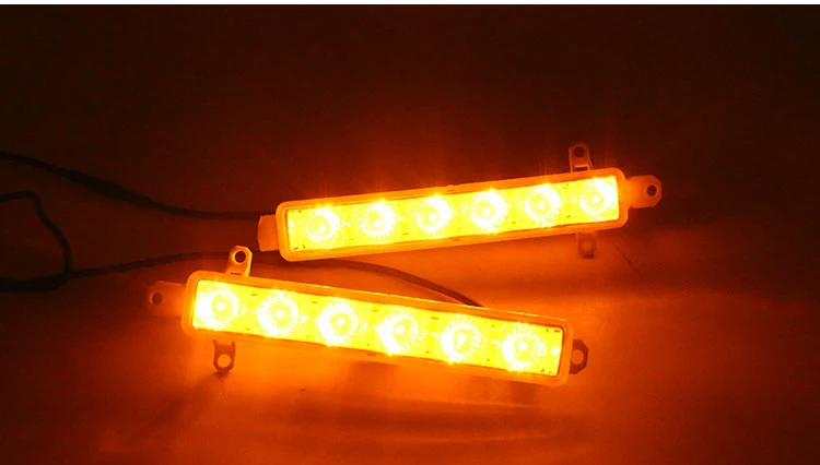 Osmrk светодиодные дневные ходовые огни drl для Citroen c-Elysee- с желтыми поворотниками