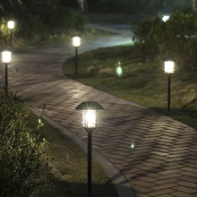 Супер из нержавеющей стали для фрикаделек стеклянная ламповая Солнечная Светодиодная панель пейзаж сад Газон Уличные светильники на солнечной батарее заземление солнце свет