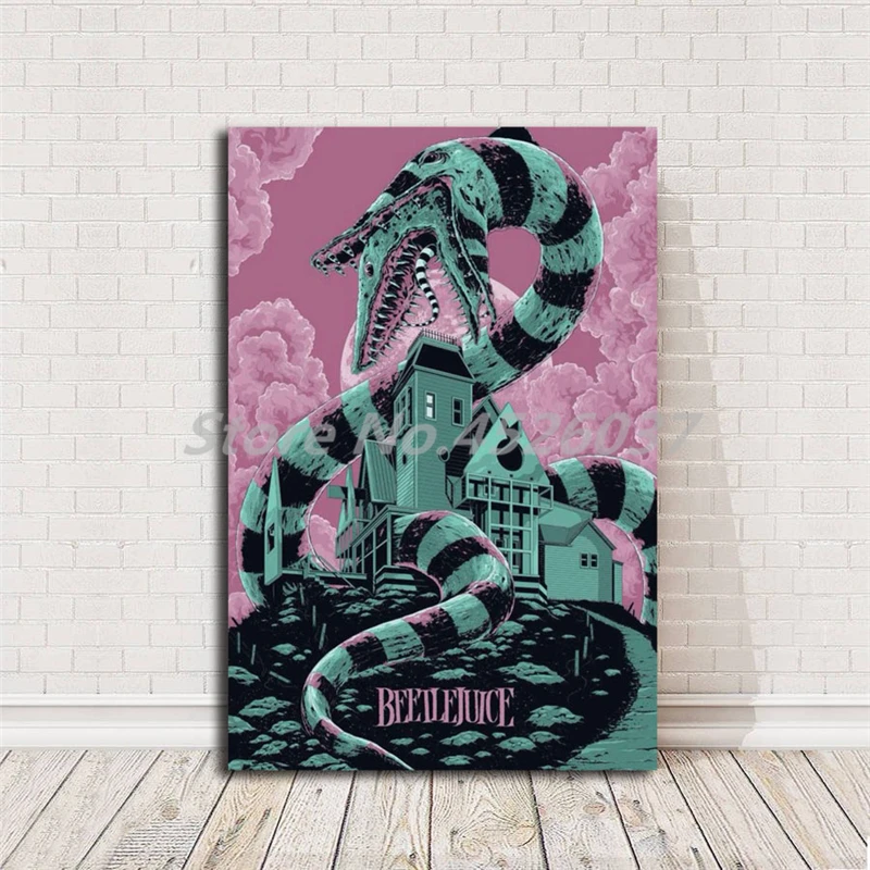 

Beetlejuice Movie Film Classic Design Vintage Retro Canvas Posters Prints Wall Art Painting Decorative Picture Modern Home Decor