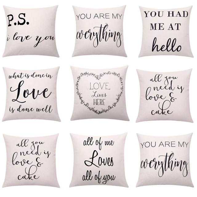 Valentines Day Cushion Cover Love Quote Throw Pillow Cover Letter Magnificent Decorative Pillows With Words Valentines Day Cushion Cover Love Quote Throw Pillow Cover Letter Magnificent Decorative Pillows With Words