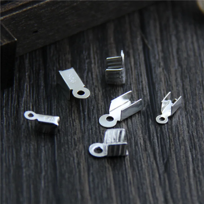 

Real 925 Sterling Silver Leather Rope Clasps Suit DIY Bracelet Necklace Fine Jewelry Findings Accessories