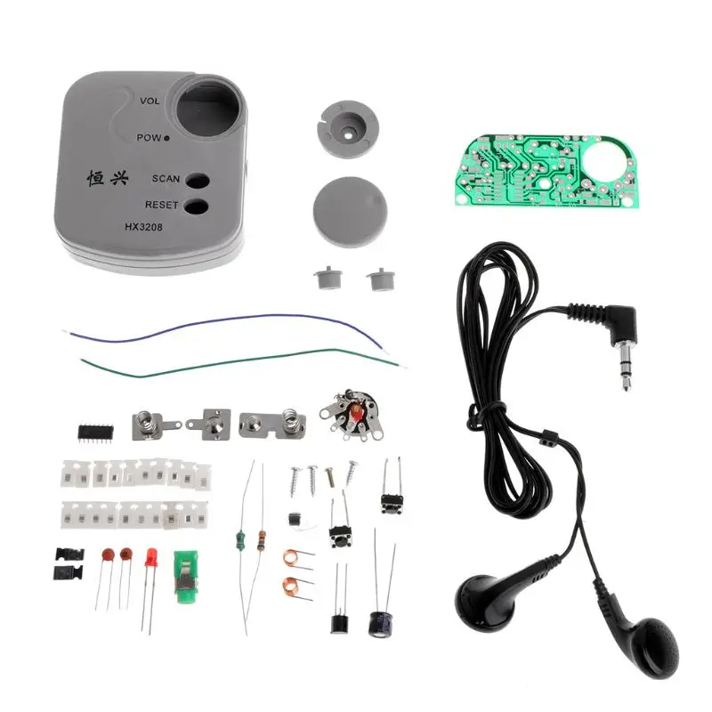 

FM Micro SMD Radio DIY Kits Frequency Modulation Electronic Training Kits HX3208