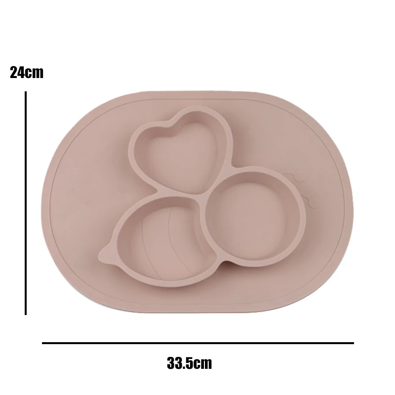 

ULKNN FDA Baby Silicone Table Mat Food Grade Non-Slip Anti-Fall Kid Silicone Suction Tray Children Integrated Plate Table Mat